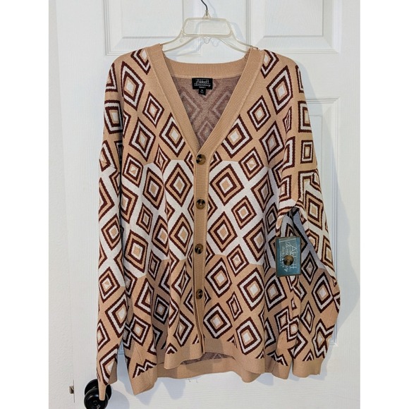 Abbott Elementary Cardigan Sweater Diamond Pattern Teacher Edition XL NWT‎  $69 - Picture 1 of 7